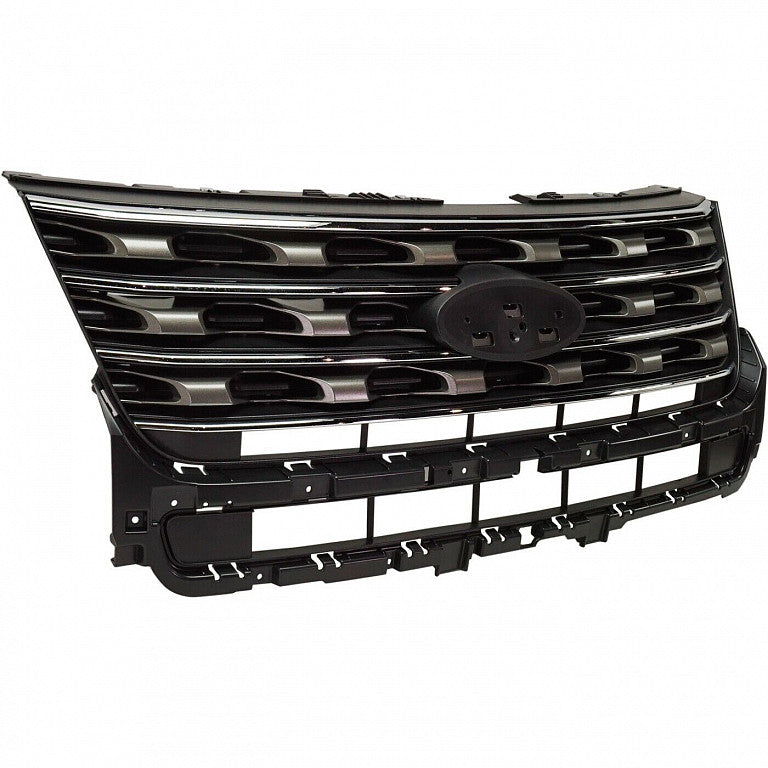 Grille Dark Gray With Chrome Base/Ltd/Xlt Model For Ford - FO1200577
