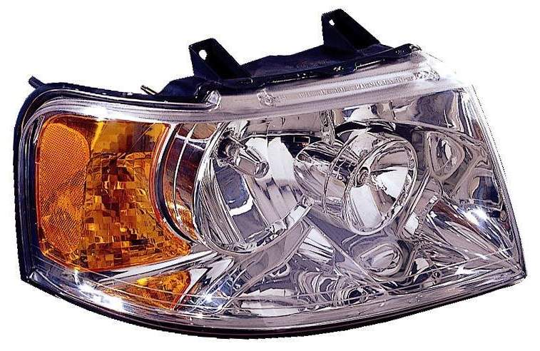 Head Lamp Passenger Side Chrome Without Off Road Pkg High Quality For Ford - FO2503181