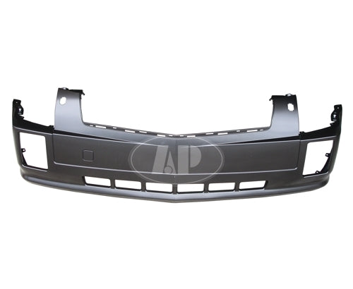 Bumper Front With Head Lamp Washer Hole Upper/Lower 1 Piece Primed Capa For Cadillac - GM1000695C