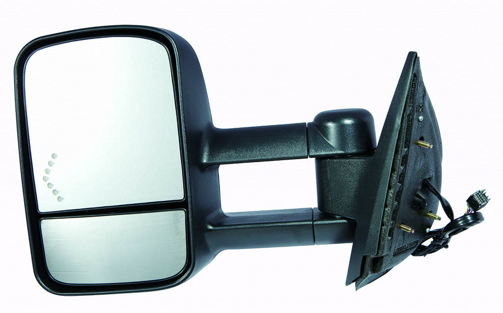 Door Mirror Driver Side Power Htd Textured Trailer Tow Type Telescopic With Signal Manual Folding For Gmc - GM1320354