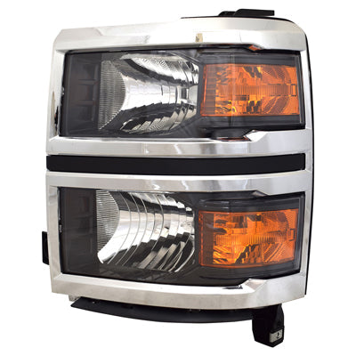 Head Lamp Driver Side Halogen Chrome Without Projector Fits Wt/Lt Model Capa For Chevrolet - GM2502410C