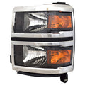 Head Lamp Driver Side Halogen Chrome Without Projector Fits Wt/Lt Model High Quality For Chevrolet - gm2502410