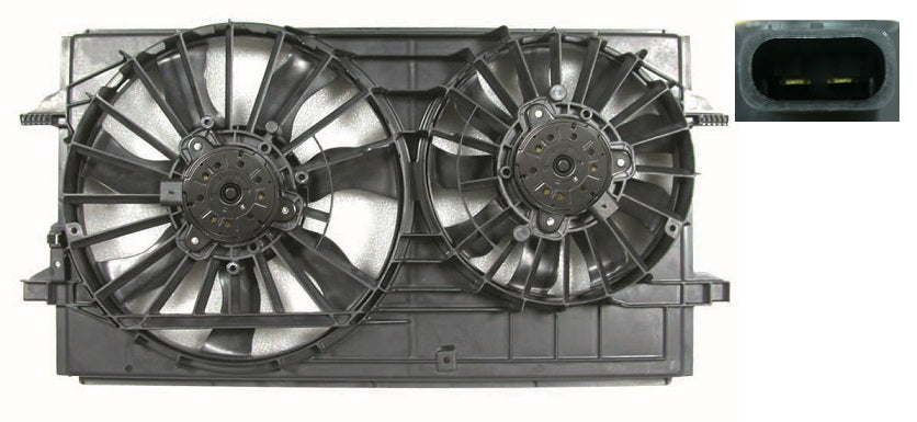 Cooling Fan Assy 2.2L/3.5L/3.9L For Malibu 04-08/Maxx 04-07/ 2.4L/3.5L For G6 05-10/ Aura 08-09 Please Check Picture For Chevrolet - GM3115178