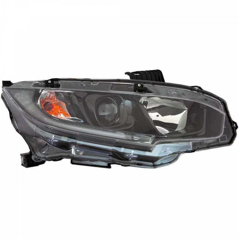 Head Lamp Passenger Side Halogen With Black Bezel Capa For Honda - HO2503192C