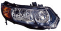 Head Lamp Passenger Side Black Housing Capa For Honda - HO2519111C