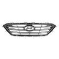 Grille With Chrome/Black Molding 3 Bars Without Auto Cruise Ptd Silver Gray Sport For Hyundai - HY1200182