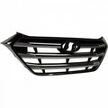 Grille With Silver Bars With Chrome Frontame For Hyundai - HY1200209