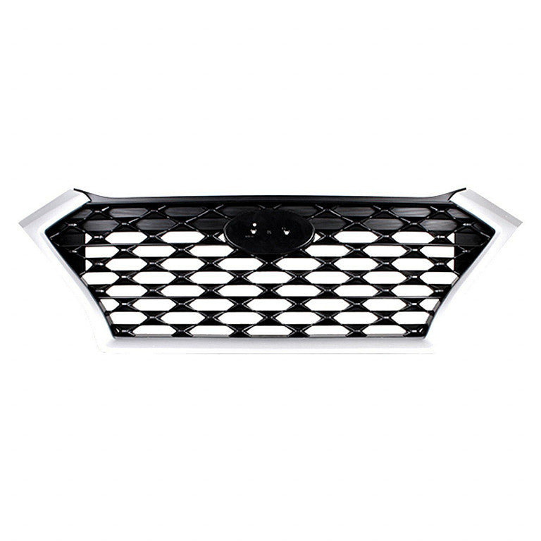 Grille Ptd Black With Silver Frontame Without Camera For Hyundai - HY1200225