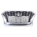 Grille Front Satin Chrome Frontame With Honeycomb /Sensor Sel/Ltd Models For Hyundai - HY1200241