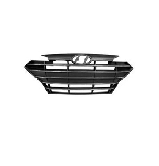 Grille Front Black With 6 Chrome Bars Without Adaptive Cruise Exclude Sprt For Hyundai - HY1200253