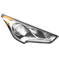 Head Lamp Passenger Side Non-Projection For Non-Turbo Model High Qualityreturn Restricted - Final Sale - No Warranty Coverage For Hyundai - hy2503168