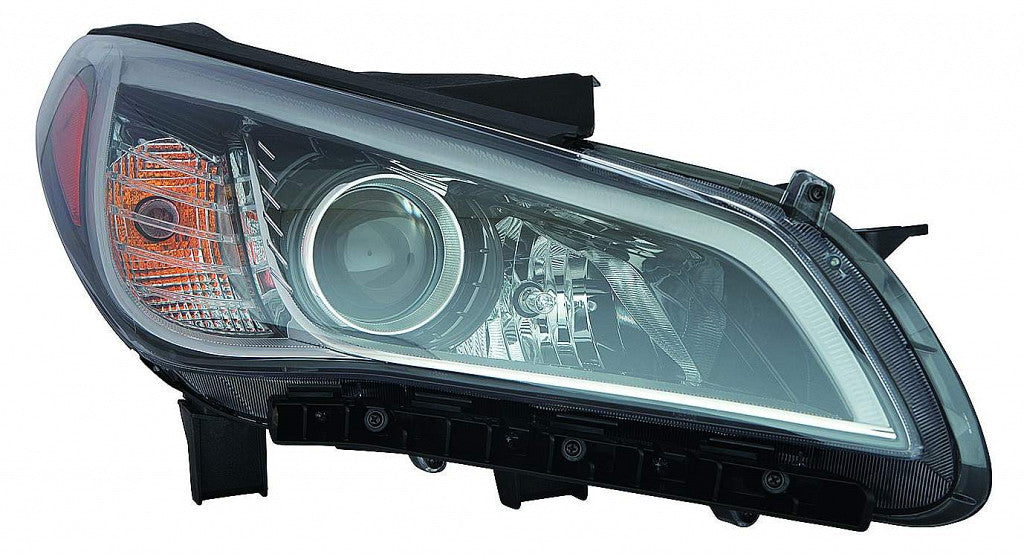 Head Lamp Passenger Side Halogen With Black Bezel/Chrome Trim All Models 15-17/Ltd/Sport 16-17Return Restricted - Final Sale - No Warranty Coverage For Hyundai - HY2503183V