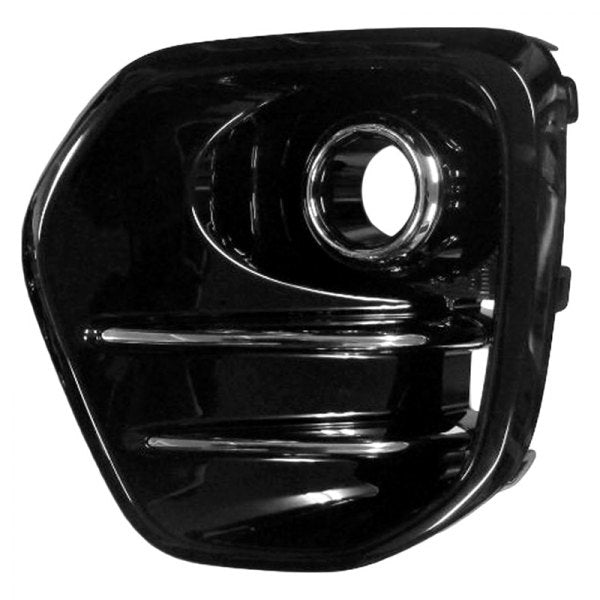 Fog Lamp Bezel Front Driver Side Textured Black With Chrome Moulding Without Led Fog Fwd For Kia - KI1038137