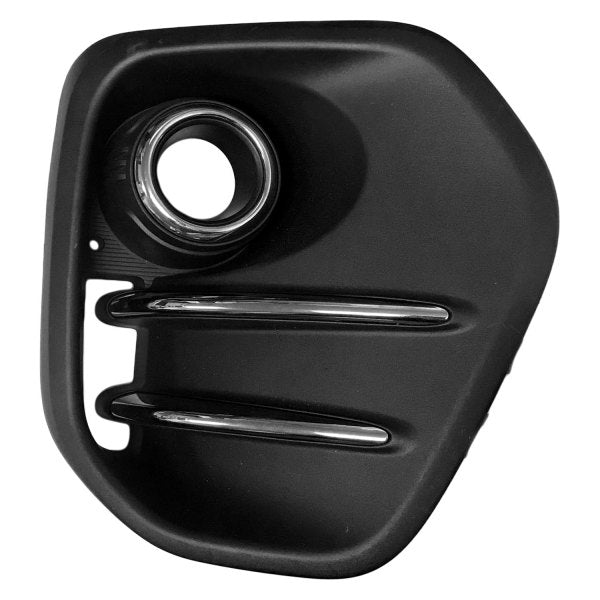 Fog Lamp Bezel Front Passenger Side Ptd Black With Chrome Moulding Without Led Fogs Fwd For Kia - KI1039127