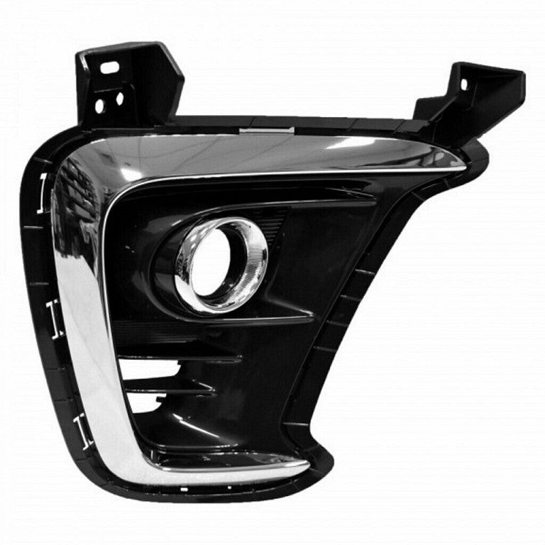 Fog Lamp Bezel Front Passenger Side Dark Gray With Chrome Molding Use With Halogen Fogs Sx/Sx Ltd/Ex Models For Kia - KI1039149