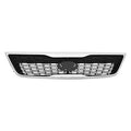 Grille Painted Black With Chrome Moulding For Kia - KI1200155U