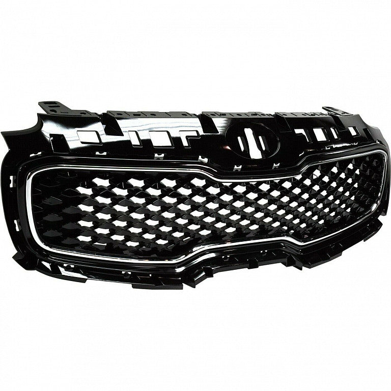 Grille Glossy Black With Chrome Frontame Without Pre-Collision For Kia - KI1200190