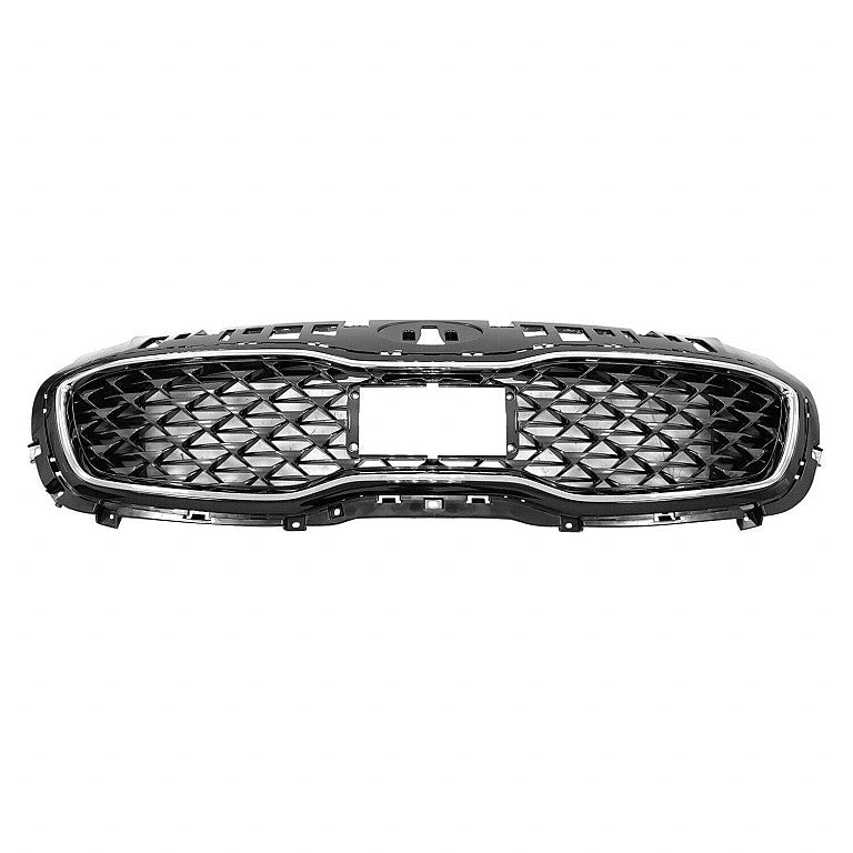 Grille Front Ptd Black With Chrome Frontame For Kia - KI1200218