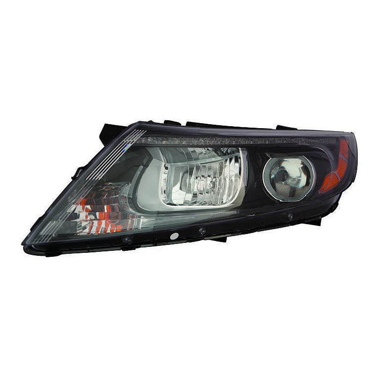 Head Lamp Driver Side Halogen Black Bezel With Led Usa Builtreturn Restricted - Final Sale - No Warranty Coverage For Kia - KI2502176U