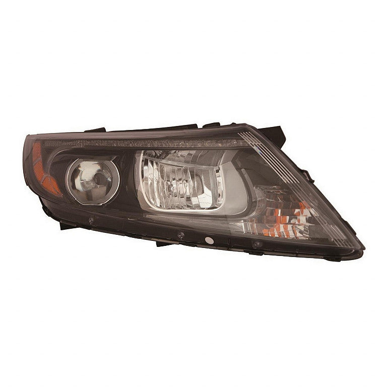 Head Lamp Passenger Side Halogen Black Bezel With Led Usa Built Return Restricted - Final Sale - No Warranty Coverage For Kia - KI2503176U