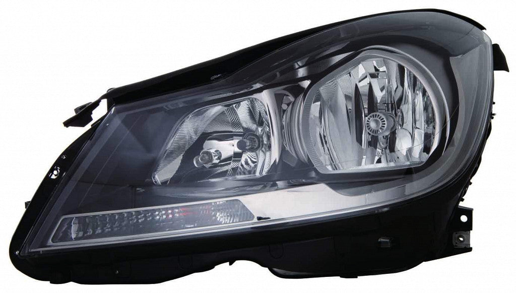 Head Lamp Driver Side Halogen Black Housing Cpe Without Cornering Lamp High Quality For Mercedes - mb2502186