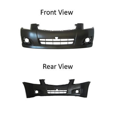 Bumper Front Primed Fits 2.5L All/2.0L Sr With Fog Lamp Hole Capa For Nissan - NI1000262C