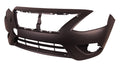 Bumper Front Primed With Chrome Moulding Ptm For Nissan - NI1000300