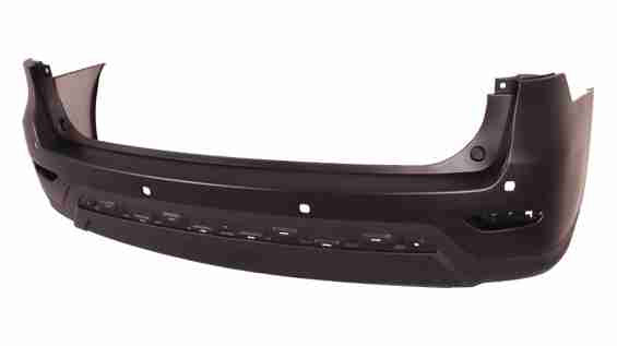 Bumper Rear Partial Primed Black With Sensor Hole Without Hitch Hole Capa For Nissan - NI1100290C