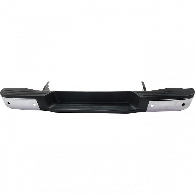 Bumper Step Face Bar Rear Chrome With Sensor Steel For Nissan - NI1102159