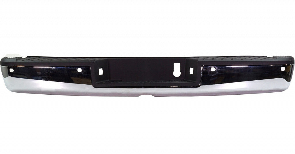 Bumper Rear Assy Chrome With Bar/Pad With Trailer Plug Cutout / Park Assist Sensor Capa For Nissan - NI1103134C