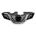Grille Painted Black With Chrome Moulding Without Camera Hole For Nissan - NI1200258