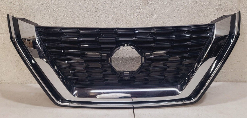 Grille Front Gloss Black With Chrome Molding Without Camera Us Built For Nissan - NI1200322