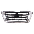 Grille Front Ptd Black With Chrome Frontame Use Without Camera For Nissan - NI1200326