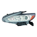Head Lamp Driver Side Halogen With Chrome Bezel Without Led Daytime Running Light For Nissan - NI2502247U