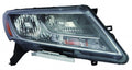 Head Lamp Passenger Side Halogen Chrome Bezel Capa For Nissan - NI2503221C