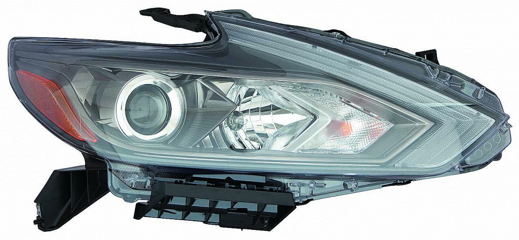 Head Lamp Passenger Side Halogen With Black Bezel Without Led Daytime Running Light Capareturn Restricted - Final Sale - No Warranty Coverage For Nissan - NI2503249C