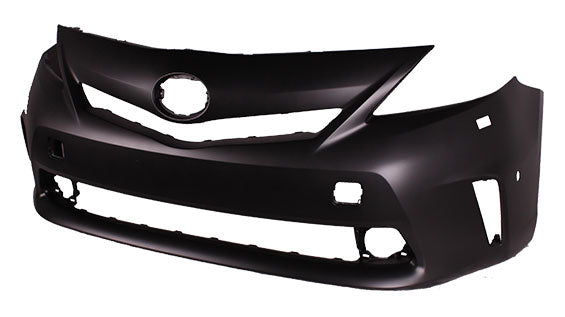 Bumper Front Primed With Sensor With Washer Hole For Toyota - TO1000387