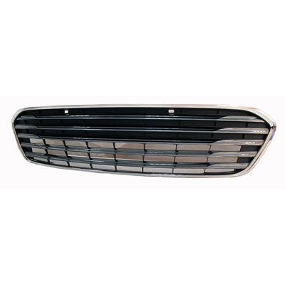 Grille Lower Painted Silvr Gray With Chrome Mldg With Sensor Hole For Toyota - TO1036153