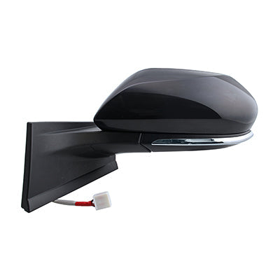 Door Mirror Driver Side Power Heated Without Blind Spot Matte Black Cover For Toyota - TO1320354