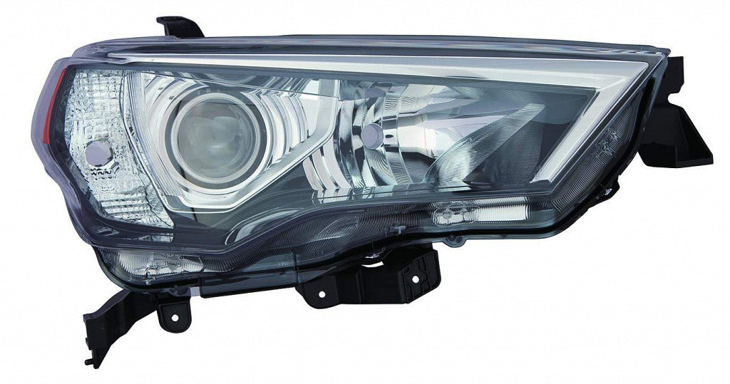 Head Lamp Passenger Side Halogen With Chrome Trim/Black Bezel High Quality For Toyota - to2519150