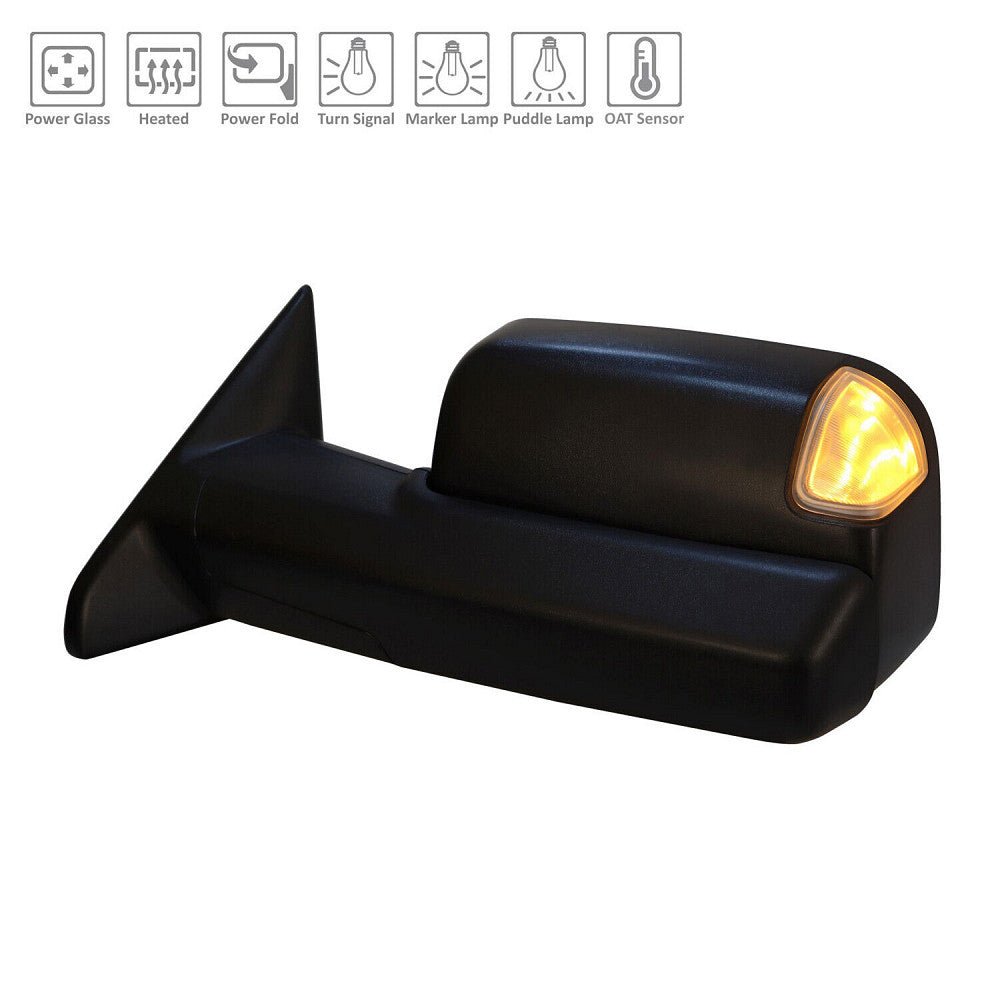 Door Mirror Driver Side Power Htd With Signal/Puddle/Spotter/Sensor For Ram - CH1320506