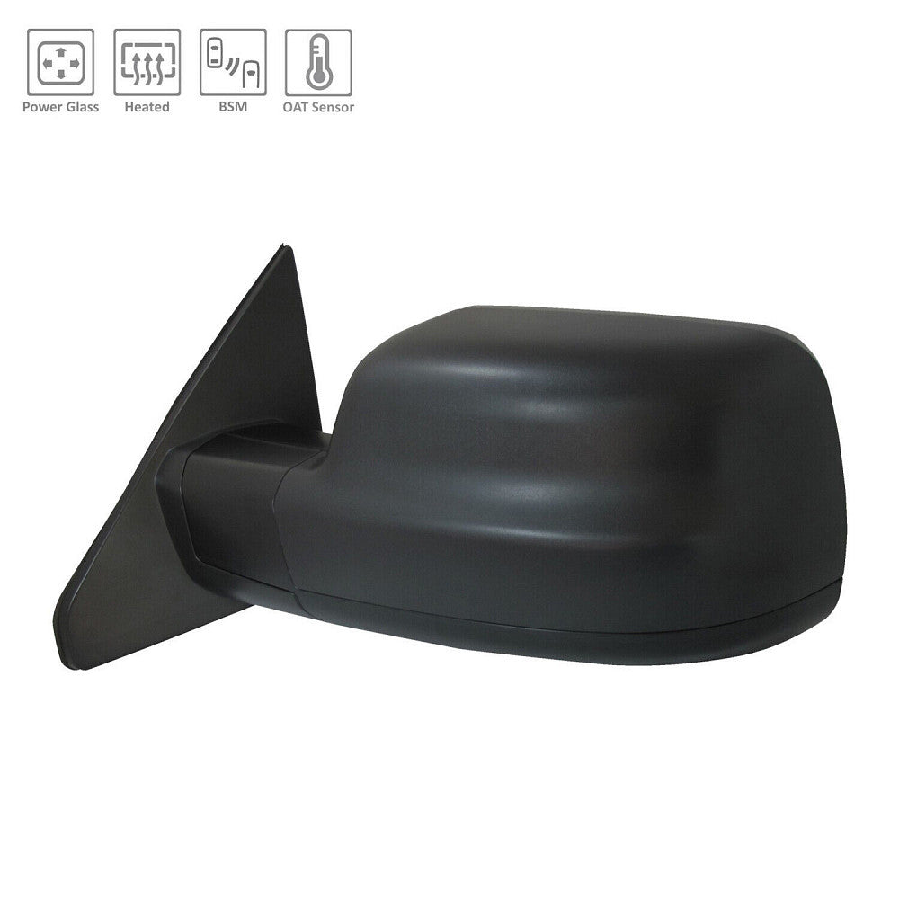 Door Mirror Driver Side Power Htd Textured With Blind Spot/ Sensor For Ram - CH1320521