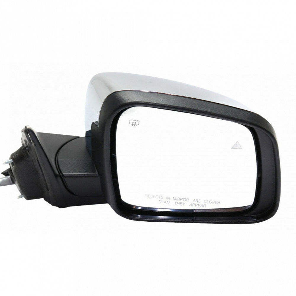 Door Mirror Passenger Side Power With Blind Spot Detection Without Dimming Chrome For Jeep - CH1321416