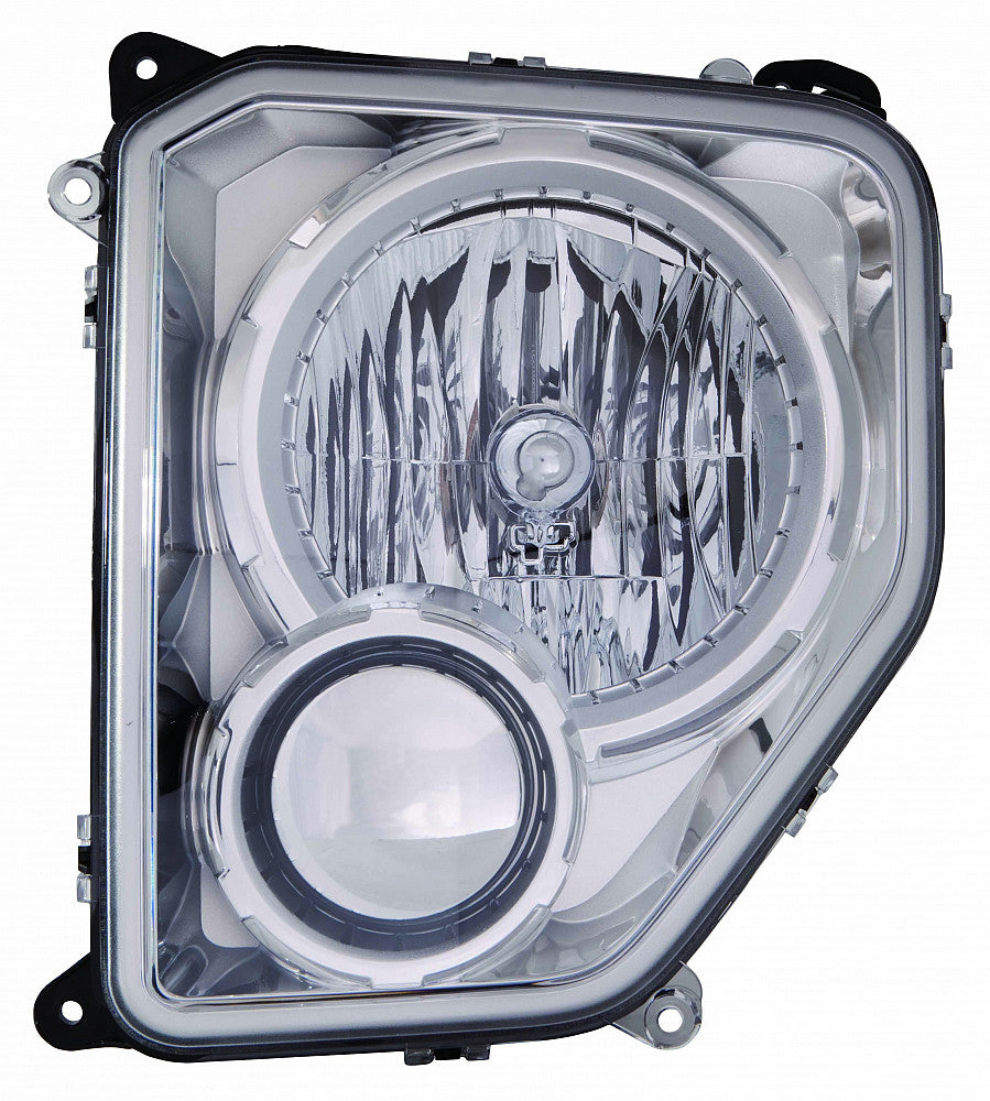 Head Lamp Driver Side Chrome Bezel Without Fog Lamp Round Bulb Shield Capa For Jeep - CH2502234C