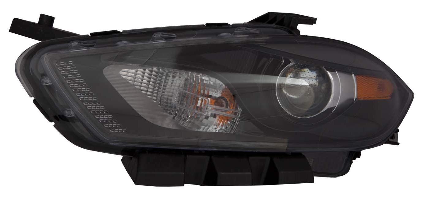 Head Lamp Driver Side Halogen Black Bezel Capa For Dodge - CH2502240C