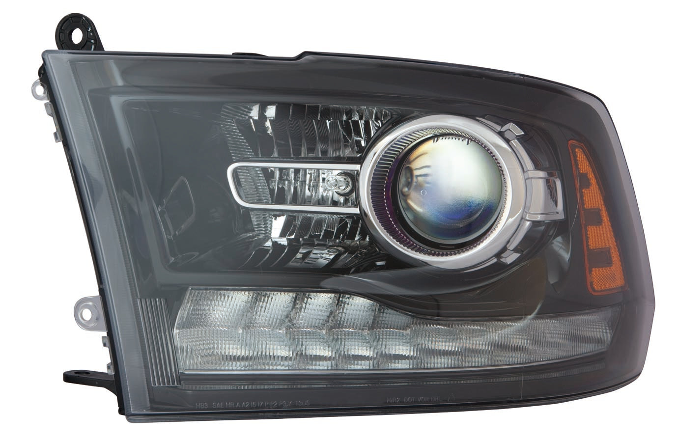 Head Lamp Driver Side Halogen Projector Black Bezel For Ram - CH2502245U