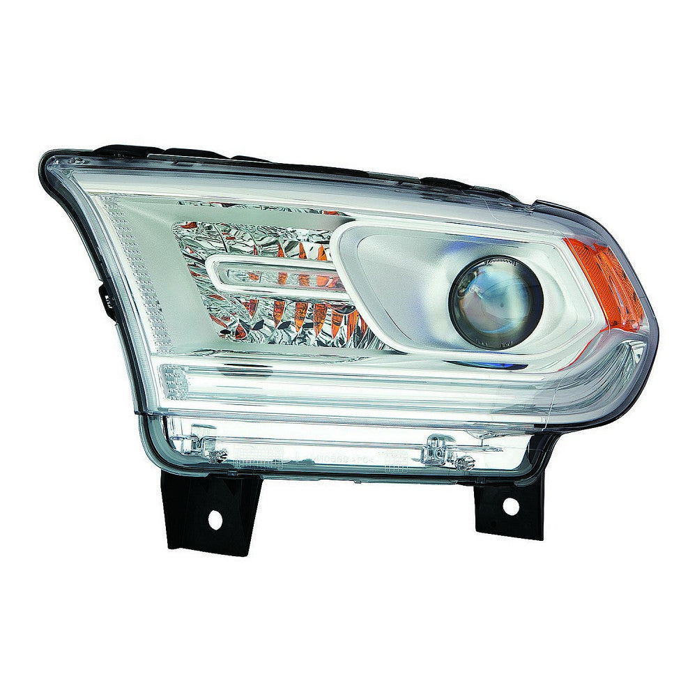 Head Lamp Driver Side Halogen Chrome Bezel Without Led Drl Capa For Dodge - CH2502256C