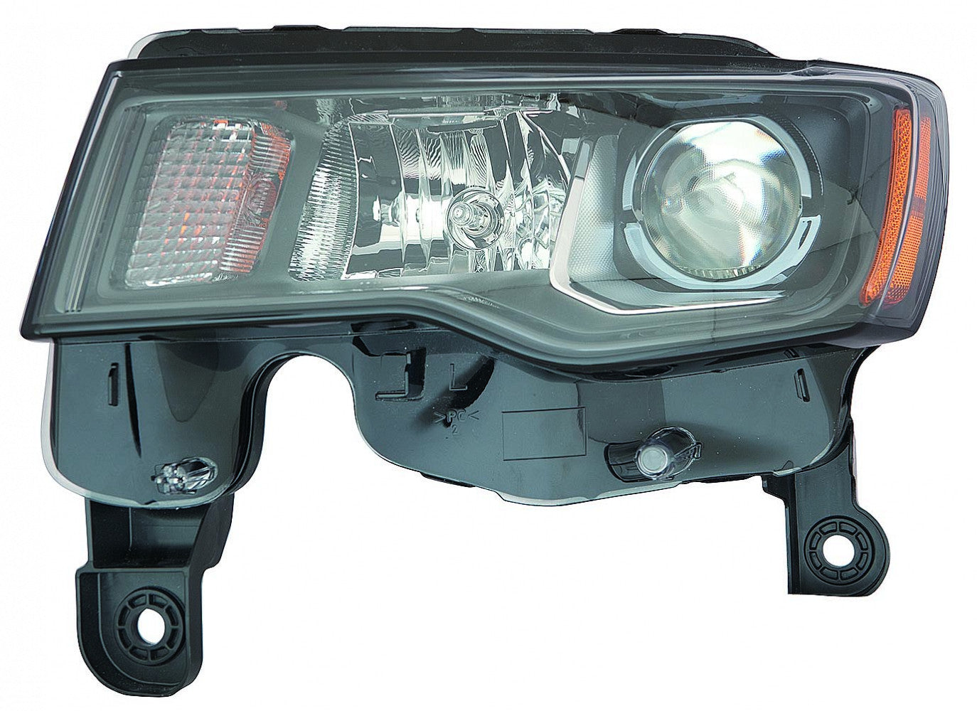Head Lamp Driver Side Halogen Std Type Black Bezel High Quality For Jeep - CH2502284