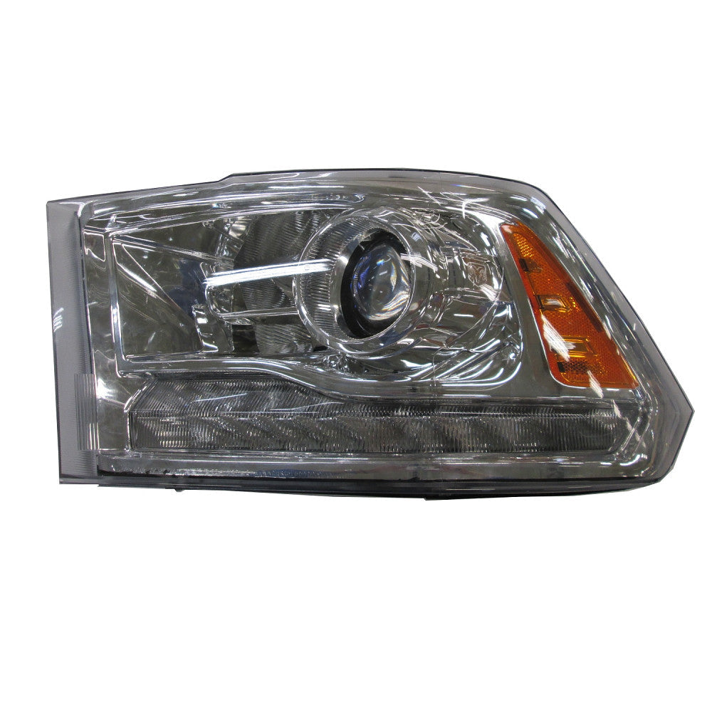Head Lamp Driver Side Halogen Projector Chrome Bezel Capareturn Restricted - Final Sale - No Warranty Coverage For Ram - CH2502290C
