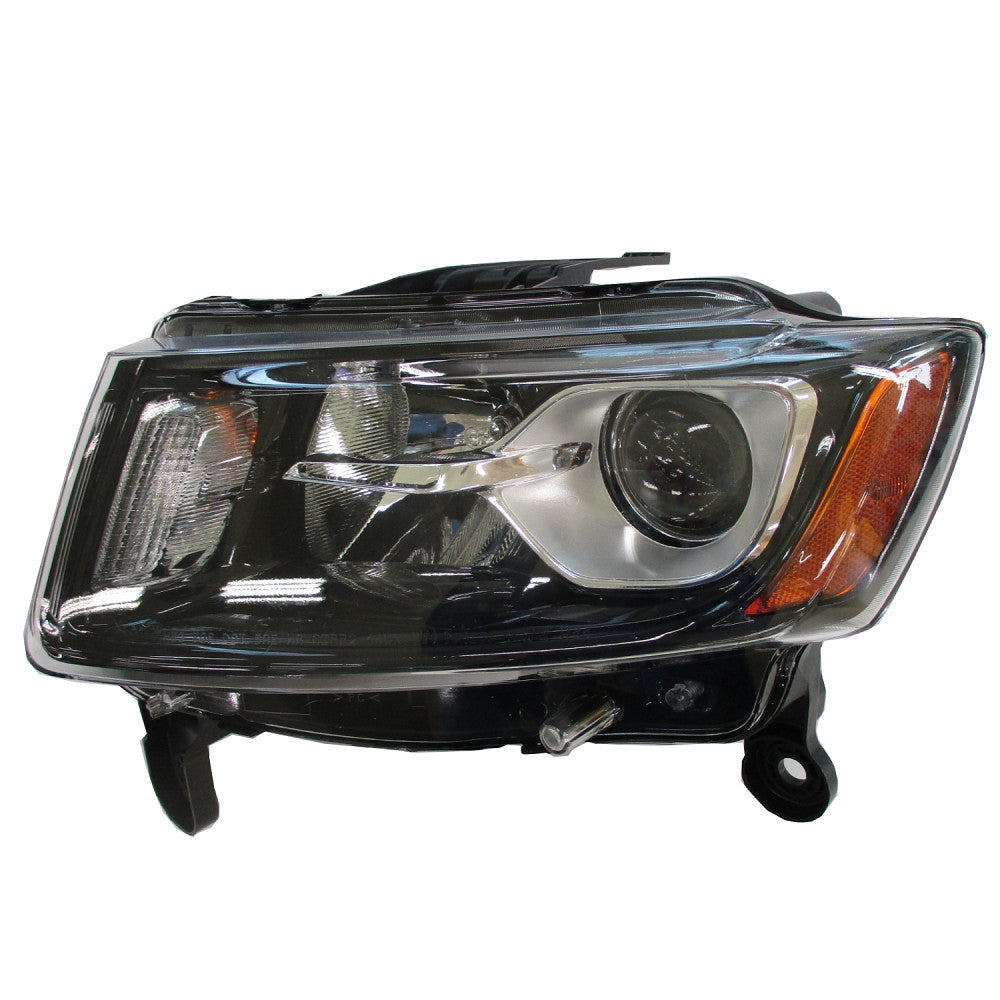 Head Lamp Driver Side Halogen Std Type Black Bezel High Qualityreturn Restricted - Final Sale - No Warranty Coverage For Jeep - ch2502308
